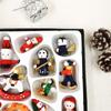 Christmas Decorations Christmas Gift Box Set 24 Wooden Dolls Doll Supplies Cartoon Dolls
