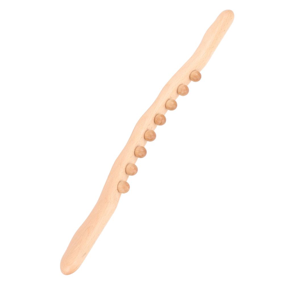 Sha Massage Tool Men Women Handheld 8 Bead Muscle Relax Wooden Scraping Stick for Neck Back