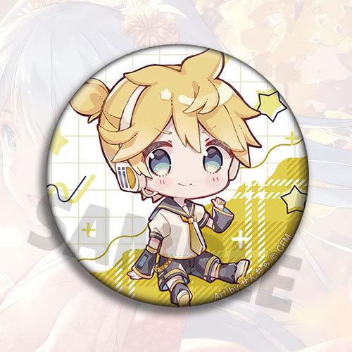 Anime Miku Hatsune Q Version Badge Pin Brooch Glass Mirror Kagamine Rin Kaito Collectible Present Accessories Cosplay Merchandise