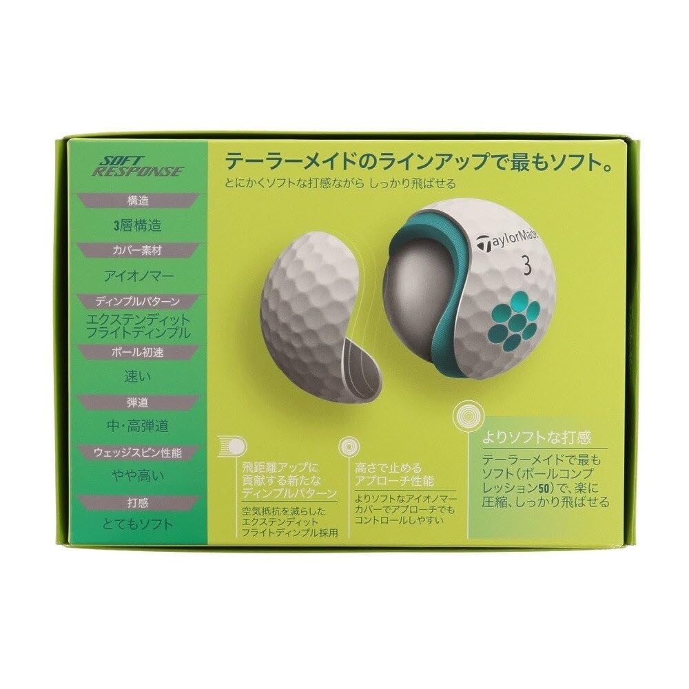 TaylorMade TM22 Soft Response JPN dz Soft Response Golfball 2022 N0803601 Weiß
