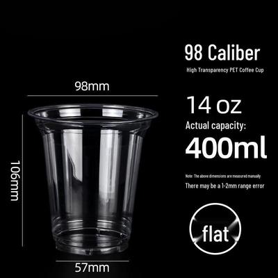 Disposable PET Transparent Cold Drink Cups (98mm Caliber)