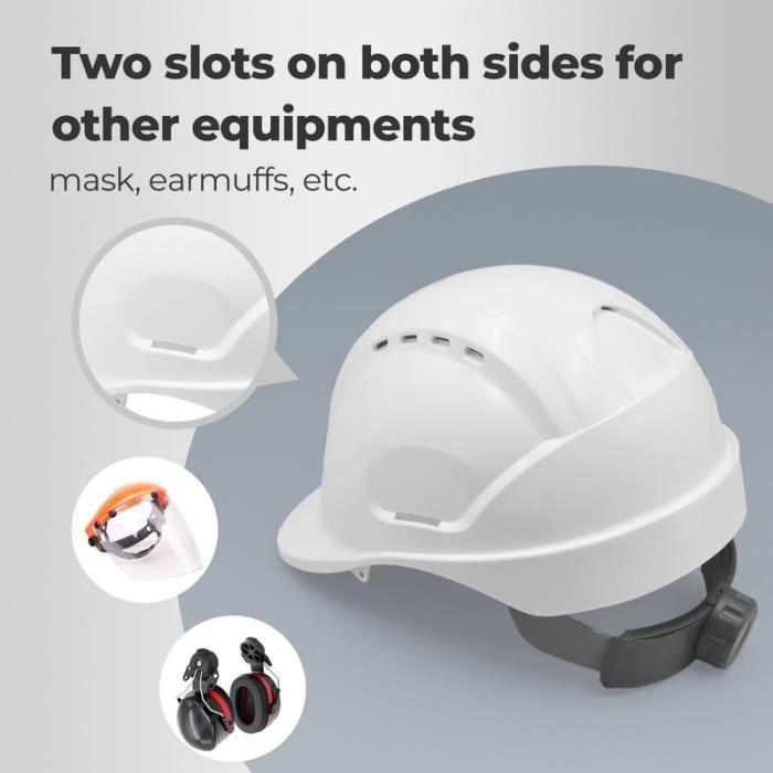 Casque De Chantier EN397 - Mustbau - Sangle 6 Points - Blanc