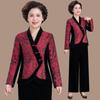 Spring Corduroy Sportswear Set for Middle-aged Women - 2025 Style Two-Piece Jacket Outfit