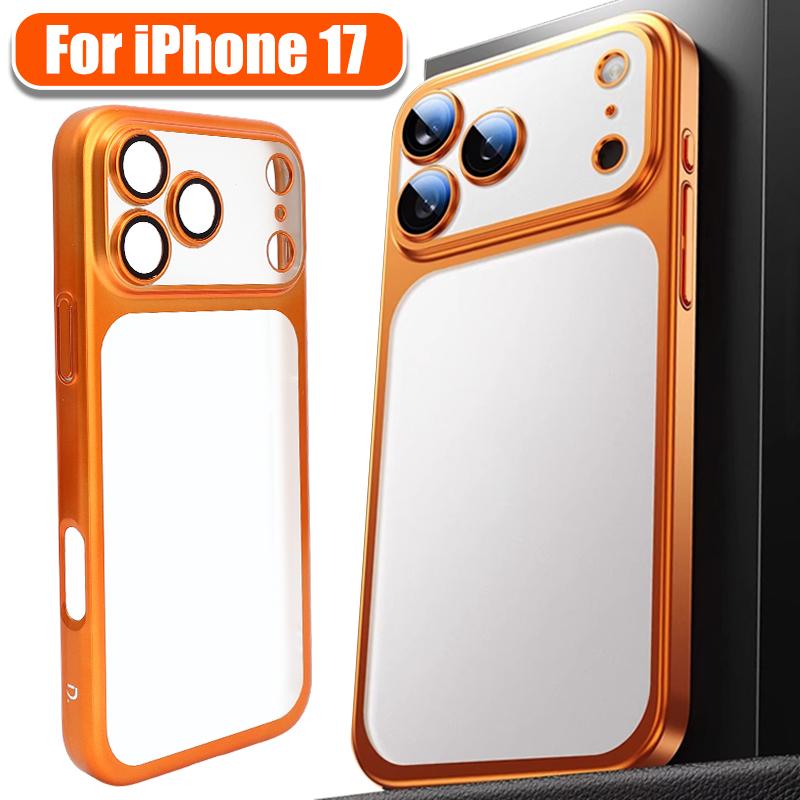 For IPhone 17 Pro Max Case Integrated Lens Protector Matte Skin Friendly Shockproof Ultra Slim Cover IPh 17 Air Anti Drop Bumper
