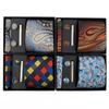 Paisley Men'S Tie Square Cuff Tie Clip Gift Box Set Business Casual Tie Black Gift Box