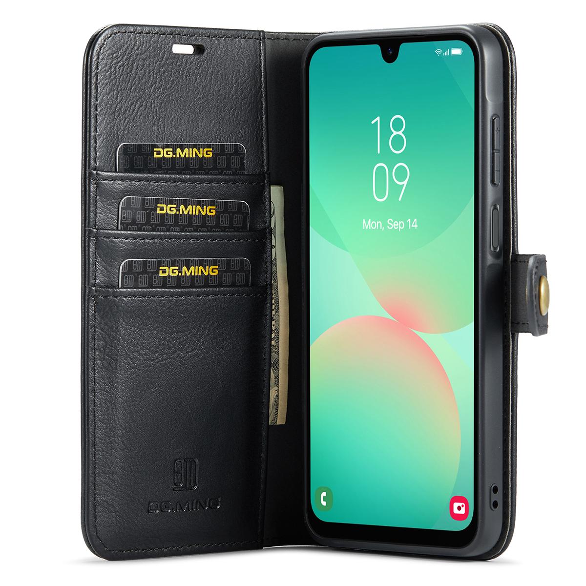 

DG.MING for Samsung Galaxy A26 5G Case Detachable Split Leather Phone Cover Brown