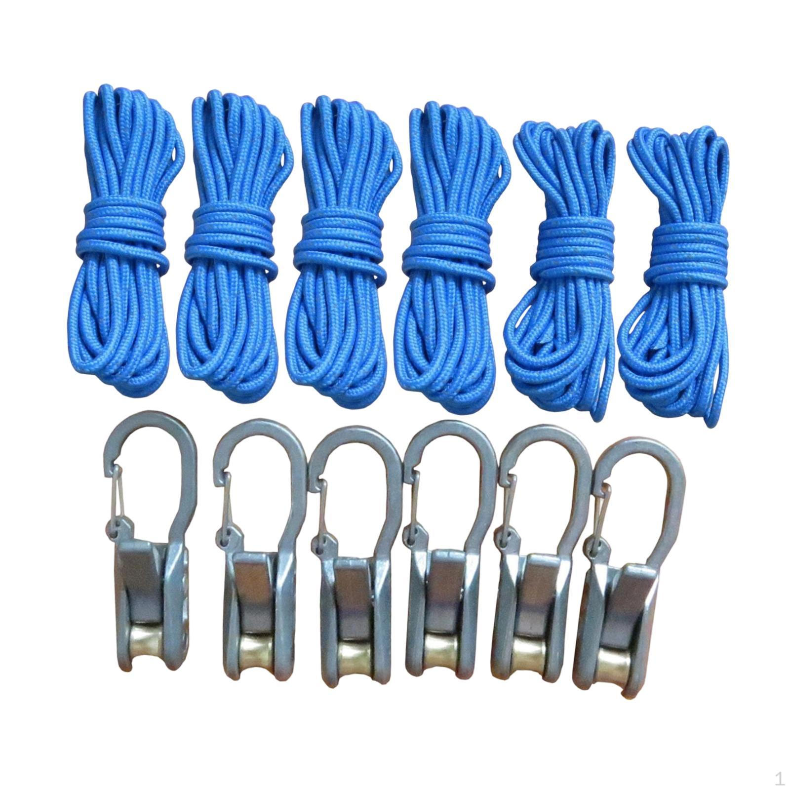 

6 Cords with Roller Tensioner, Versatile Paracord Adjuster for
