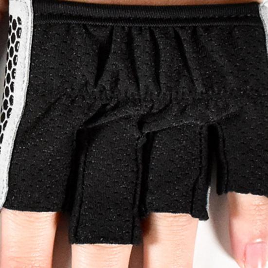 Yoga-Handschuhe Vier-Finger Schweißabsorption Atmungsaktiv Damen Fingerlos Rutschfest Pilates-Handschuhe Fitness-Zubehör