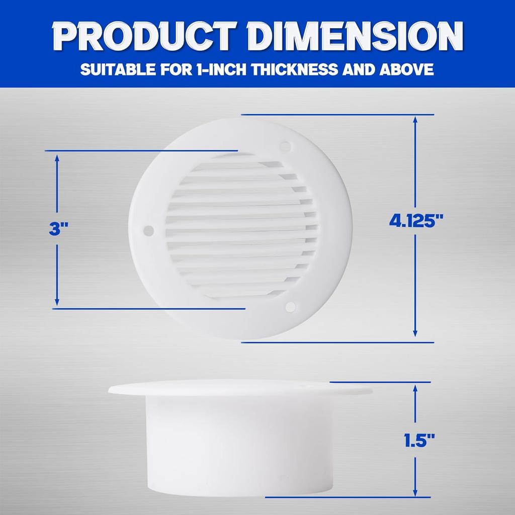Lonffery RV Vent - RV Vent Covers For Trailer - RV ATV Cycle Truck Cargo Work Trailer Side Air Vents