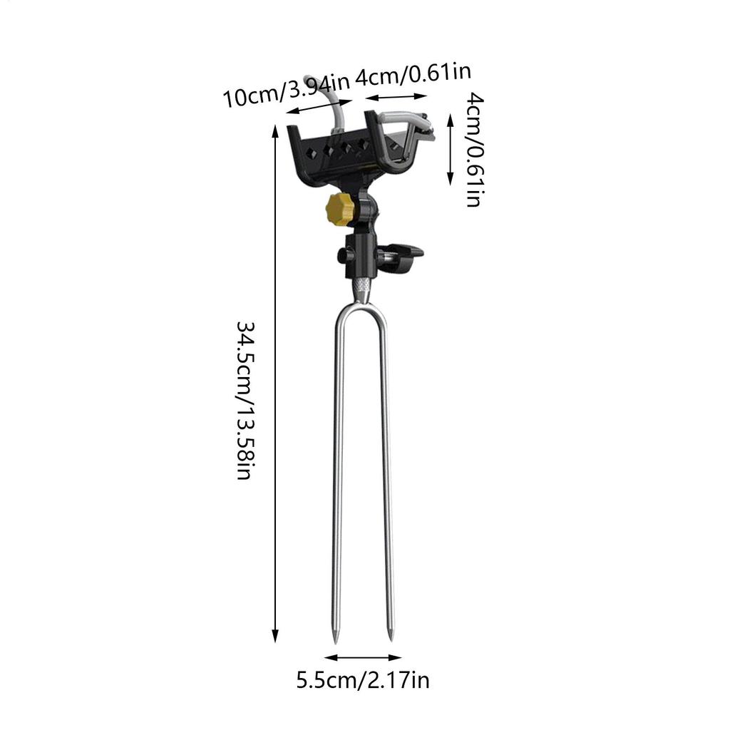 Ground Fishing Pole Holders 360 Degree Adjustable Fish Pole Stand Stable Lightweight Fishing Gear Equipment Stand For Outdoor