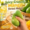 Stress Relief Toy Crunchy Mango Squeeze Ball, Color Changing Fidget with Crisp High-elastic Sound, High Elastic Decompression for Anxiety Relief,