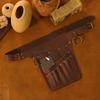 TOURBON Cutlery Waist Outdoor Dish Storage Genuine Leather Chef Camping Dish Camping Dish Dish Holder Case, Camping, BBQ, Pouch, Bag, Case, Storage,