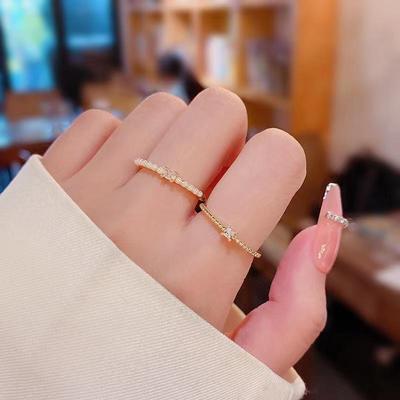 Elegant Diamond Open Index Finger Ring - Trendy, Fashionable, All-Match Design for Women