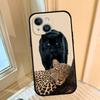 F-Ferocious Leopard Phone Case For IPhone 1716 15 14 13 Pro Max 11 12 Mini X Xs XR Black Silicone Cover