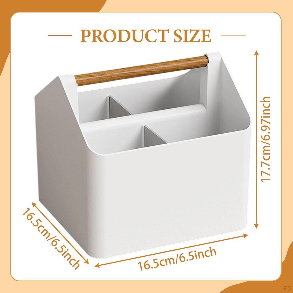 Compact Storage Basket with Handle for DIY Divided Organization Shower Tote Crafts And Supplies