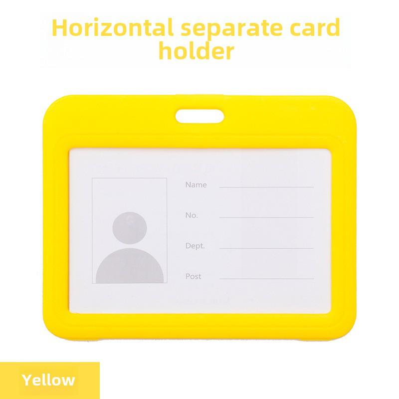Dwustronny przezroczysty identyfikator z smyczą na karty ID i plakietki z imieniem