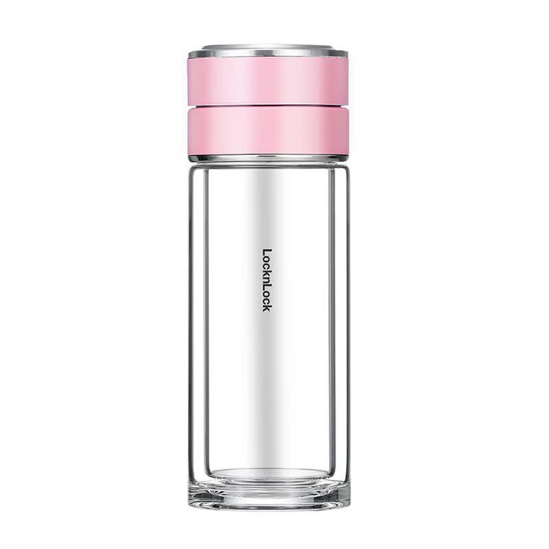 LOCKLOCK Tea Infuser Double-Wall Glass Bottle