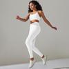 Ribbed Seamless Yoga Set Women Workout Clothes Gym Sportswear High Waist Leggings 2Pcs Sports Suits