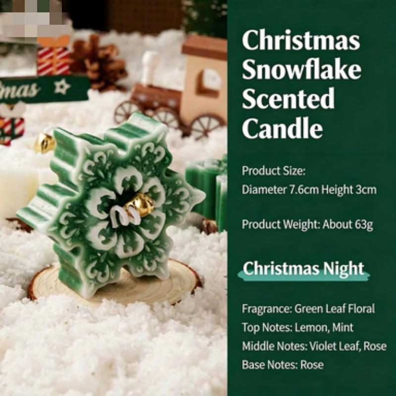 Christmas Scented Candle, Snowflake-shaped Scented Candle