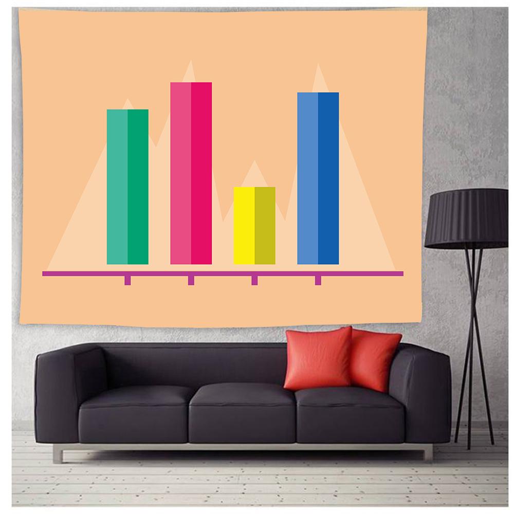 Домашний декор психоделический гобелен настенный гистограмма гистограмма печатный гобелен — фото 5
