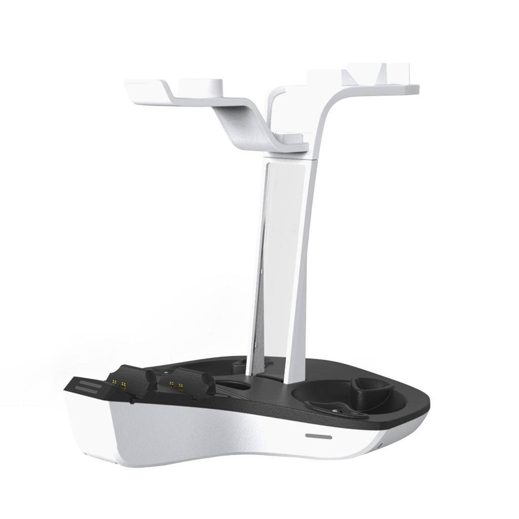 All-in-one Controller Charging Dock with LED Light for PS VR2/ Handle Controllers Charger Base Storage Stand