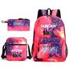 Demon Hunter Girl Group Backpack Kpop Backpack Digital Color Printing Boys And Girls School Bag Shoulder Bag Three-Piece Set