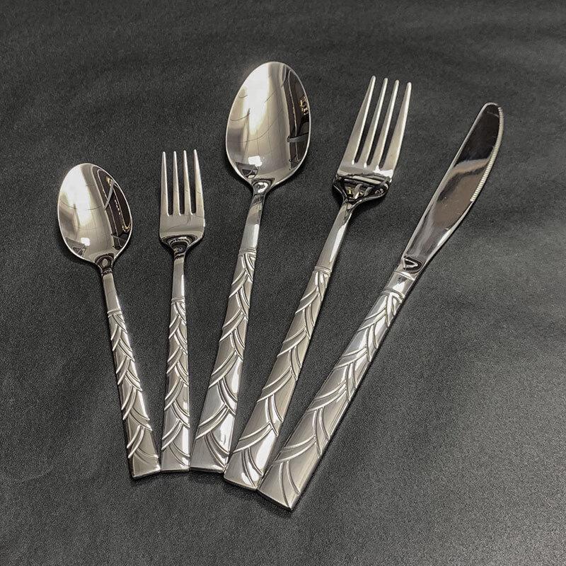 Zhinianhua Rainbow Square Handle 5-Piece Cutlery Set