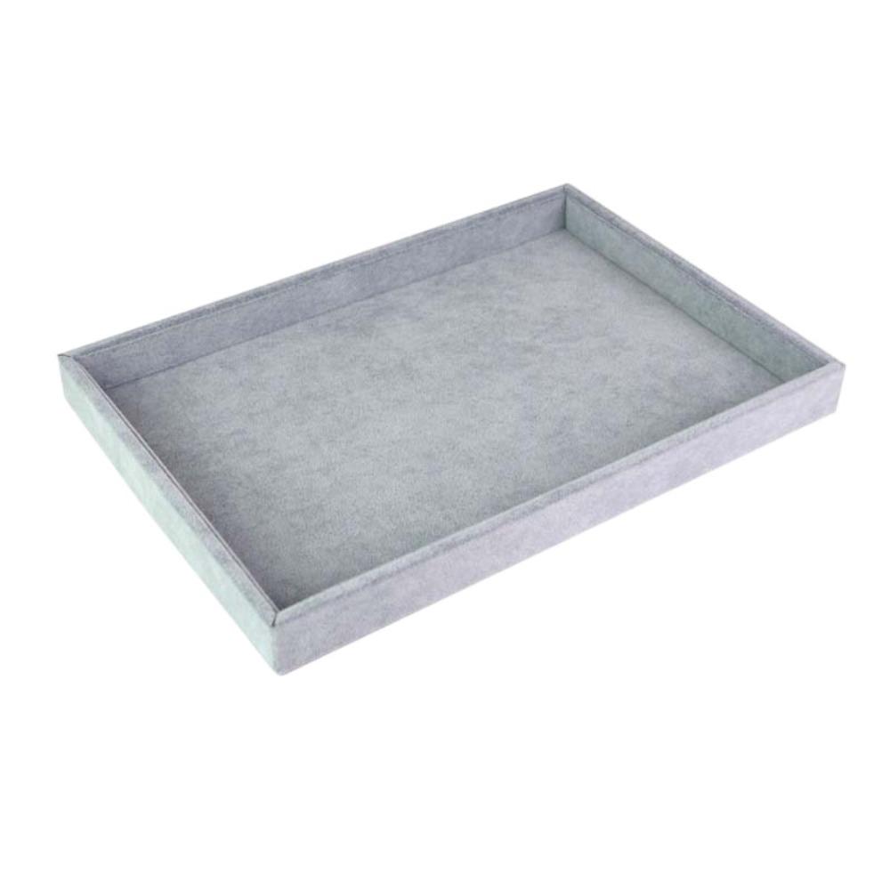 Large Capacity Velvet Jewelry Tray Wooden Rings Earrings Plate Jewelry Storage Box  Jewelry Seller