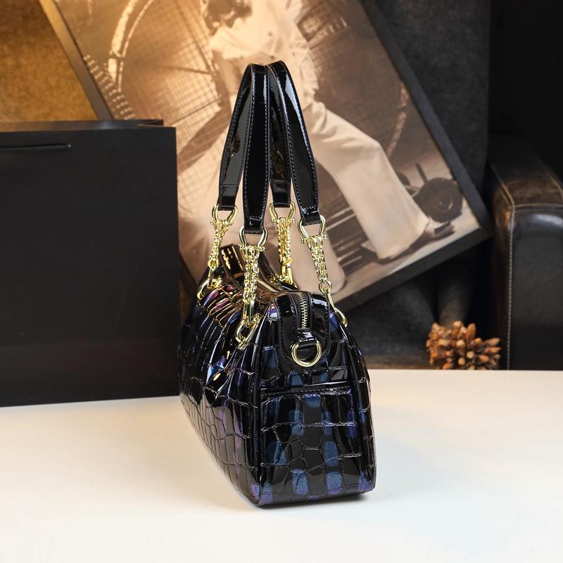 Borse a Mano da Donna in Vera Pelle 2024 Nuova Moda Femminile Portatile Borsa Tote Grande Capacità Pelle di Mucca Borse a Spalla per Madri di Mezza Età