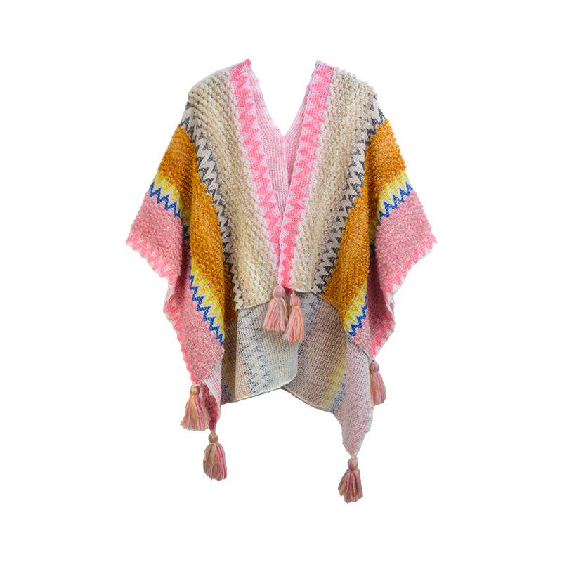 Yunnan Lijiang Ethnic Style Women's Thickened Travel Shawl Cloak