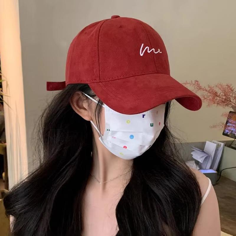 Casquette de baseball brodée coréenne pour hommes et femmes, couleur douce, visière réglable, chapeau à visière pour sports de plein air, protection solaire, casquette hip-hop unisexe