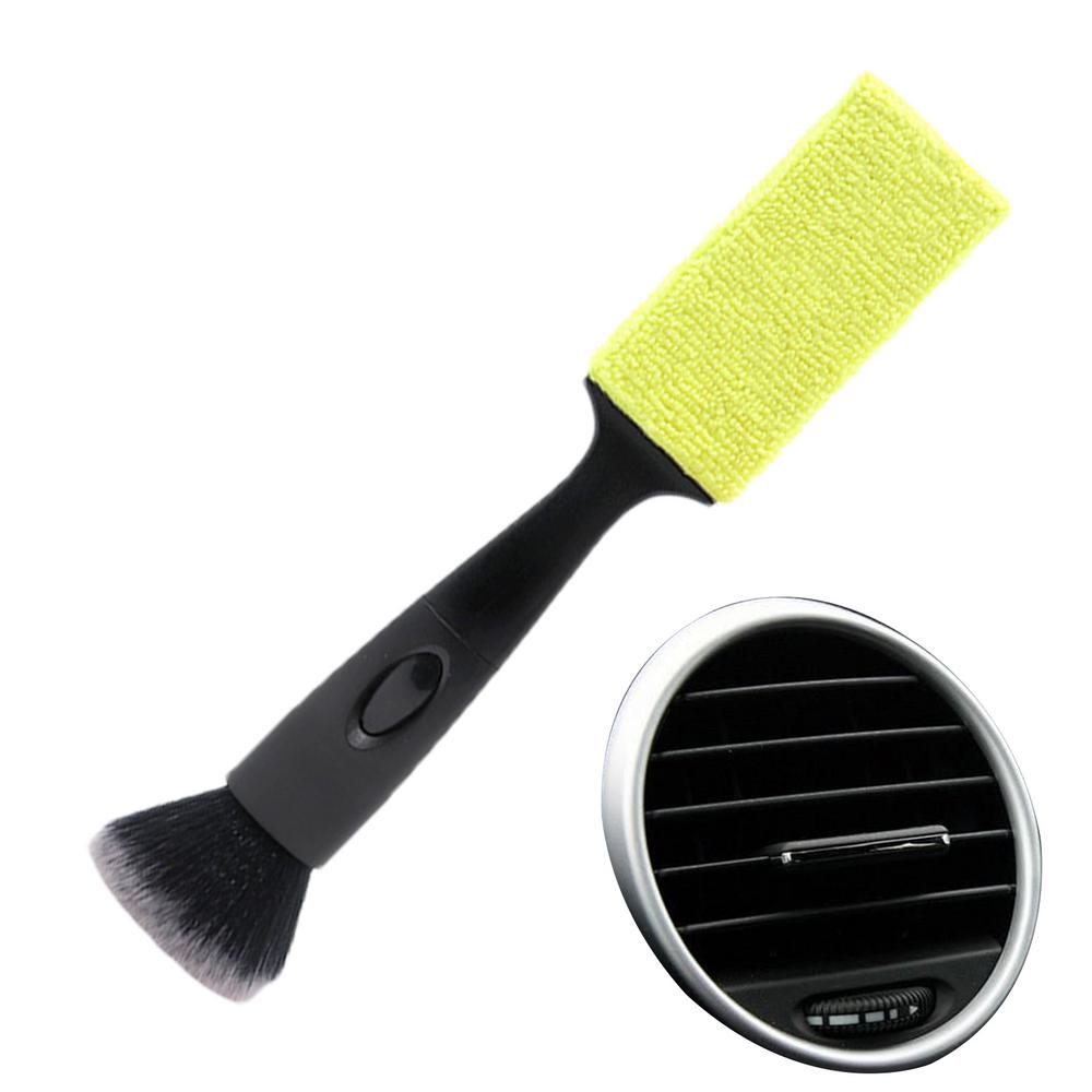 Car Interior Dust Brush Interior Car Detail Dust Brush Curved Handle Interior Cleaning Tool For Dashboard Air Vent Center