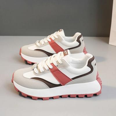 Nieuwe Dames Casual Sneakers Schoenen met Dikke Zool Vrouw Veelzijdige Veterschoenen Sportschoenen voor Dames 2024 Bestendig Wandelen Design Schoen
