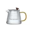 Premium Teapot  Thick Heat Resistant Glass with Striped Design for Tea Brewing