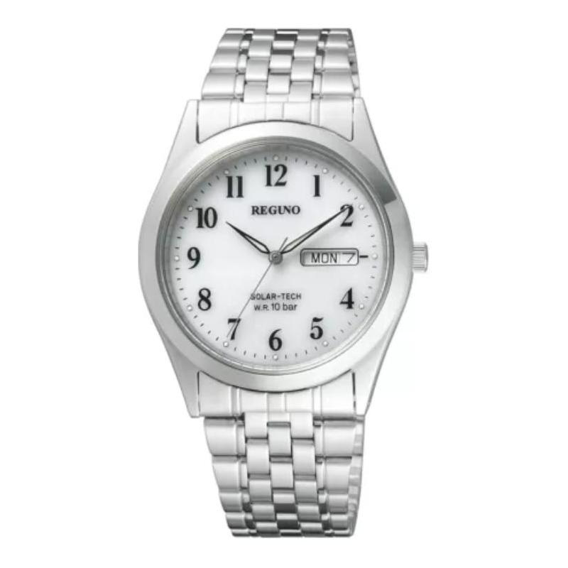 CITIZEN 100m waterproof Quartz metal Steel Strap 35.5*41mm men s watch white dial RS250051B золотой