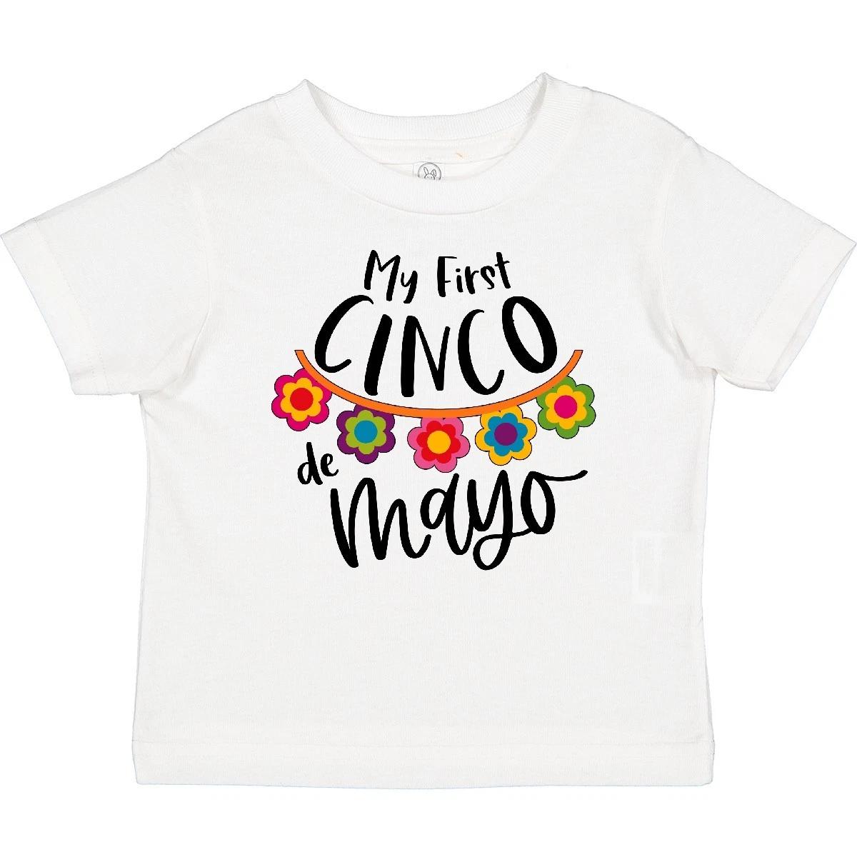 Inktastic My First Cinco De Mayo- Flowers Baby T-Shirt For Kids Banner Colorful 150