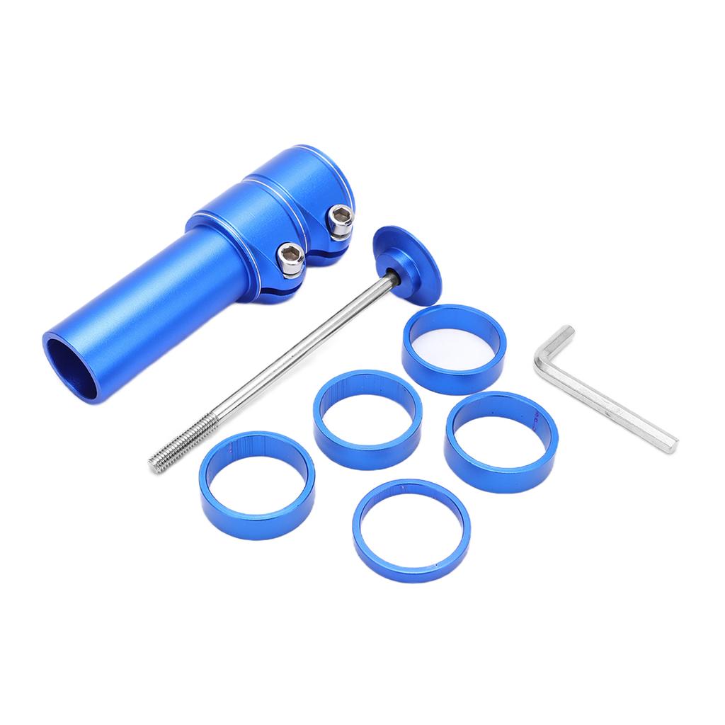 Mountain Bike Stem Riser Extension Aluminum Alloy Bicycle Front Fork Tubes Extender for Mountain Road BicycleBlue