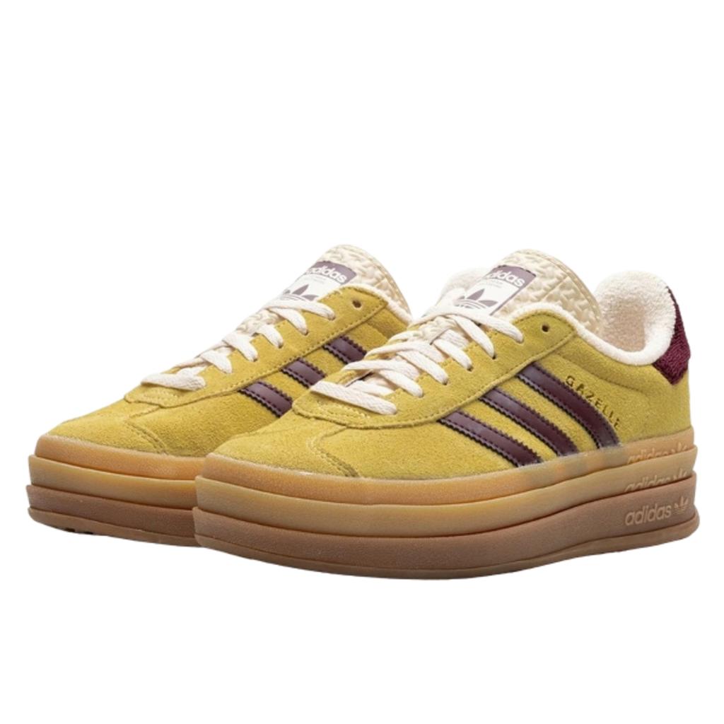 Adidas Gazelle Bold Almost Yellow Maroon