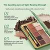 Make-up-Palette Set Hochpigmentierte Lidschatten-Palette Wasserdichte, Natürlicher Schimmer Lidschatten-Palette Glitzer für die Augen