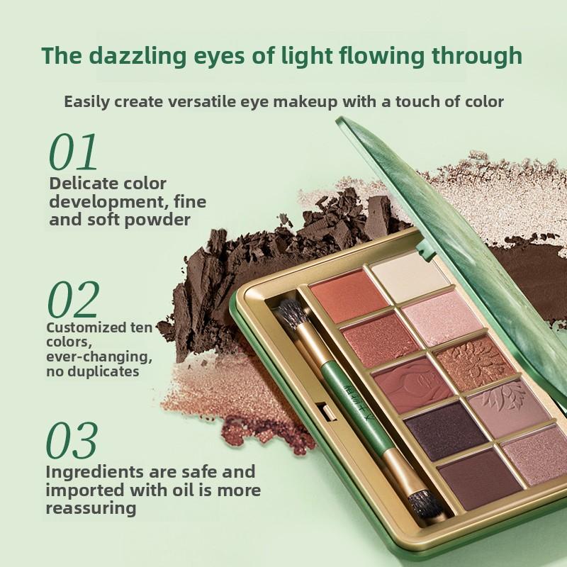 Make-up-Palette Set Hochpigmentierte Lidschatten-Palette Wasserdichte, Natürlicher Schimmer Lidschatten-Palette Glitzer für die Augen