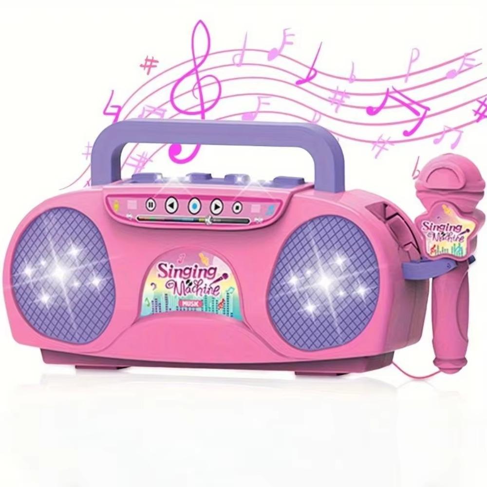 

Plastic Singing Machine Wireless Karaoke Machine Karaoke Children s Toy Educational Toy розовый