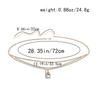 Charm Full Rhinestone Heart Teardrop-shaped Butterfly Pendant Double-layer Bikini Waist Chain for Women Beach Sexy Body Jewelry