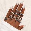 9 Piece Love Butterfly Star and Moon Combination Ring Set for Women