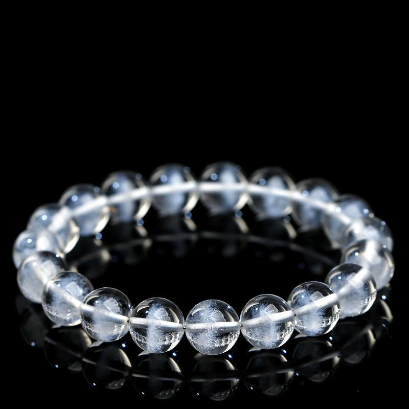 Hongchu Crystal Natural White Crystal Feather Bead Bracelet Snowflake White Crystal Bracelet