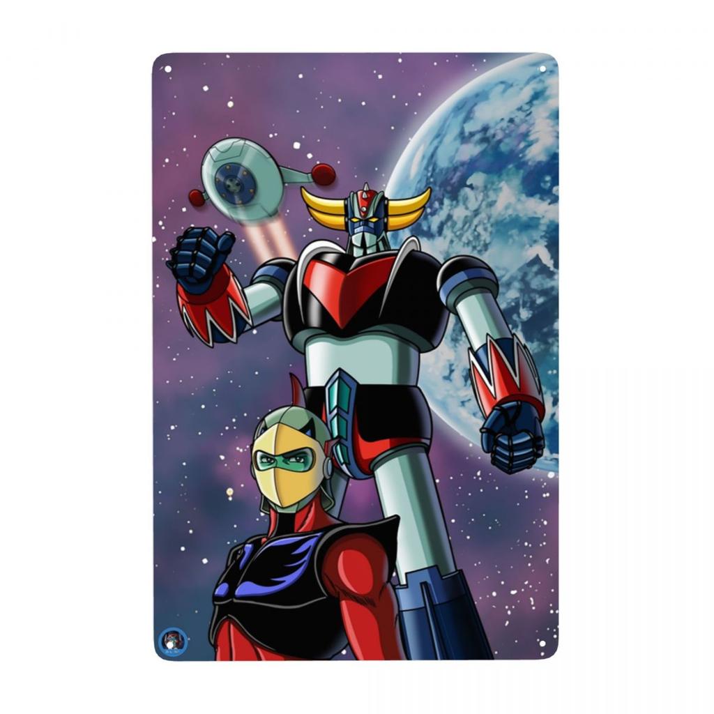 Segno Metallica Retro Goldorak Grendizer Actarus Personalizzato Robot UFO Goldrake Targhe in Latta Decorazioni Murali Ristorante Decorazioni Arte