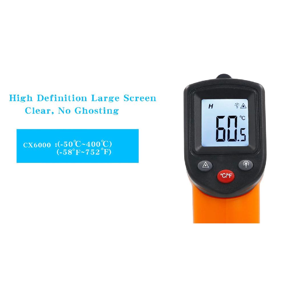 Infrared Thermometer Industrial High-Precision Temperature Gun Electronic Water and Oil Temperature Meter for Kitchen and Baking