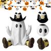 Cowboy Specter Statue Ornaments with Boots Halloween Ghost Ornaments Funny Specters Ornaments for Home Porch & Garden