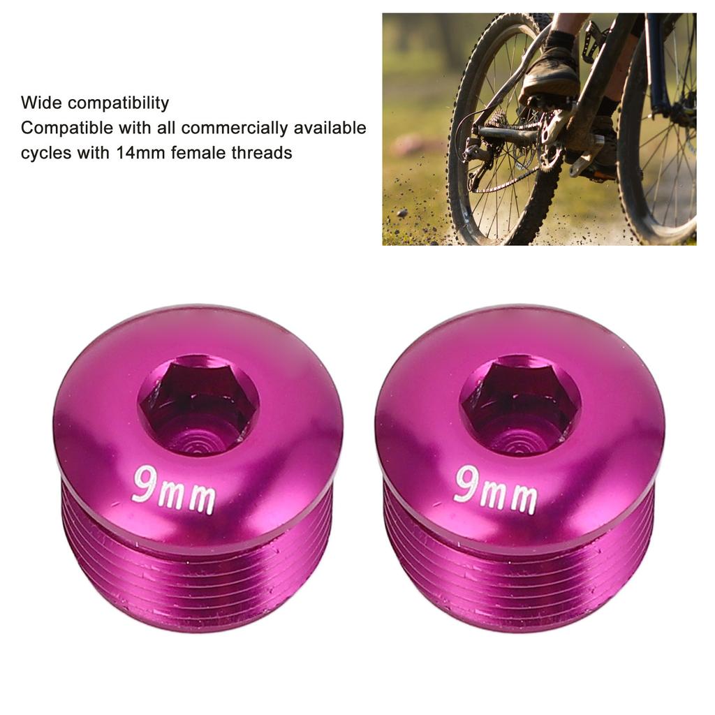 2 Stück Fahrradpedal Staubschutz Kappe M14 9mm Aluminiumlegierung Pedal Schutz Verriegelschraube für Mountainbike Reparaturteile