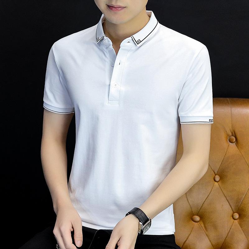 

Весенние тонкие рубашки поло Мужские повседневные летние рубашки поло с коротким рукавом XL