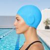 Silikon-Badehaube für Erwachsene, Wasserdicht, Rutschfest, Elastische Pool-Badekappe, für Männer und Frauen, Gehörschutz, Badekappe für kurzes und langes Haar